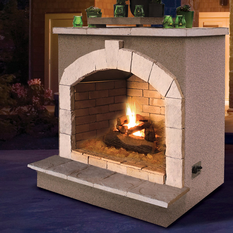 Cal Flame Porcelain Gas Outdoor Fireplace Wayfair