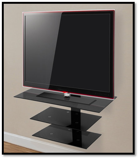 Avf Wall Mounted Glass Shelving System For Up To 50 Screens Reviews Wayfair