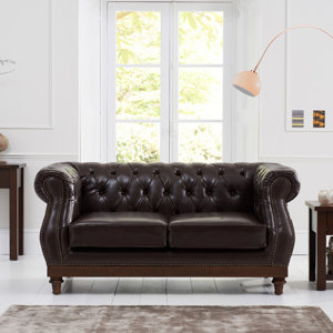 2-Sitzer Sofa Highgrove aus Leder von Home Etc