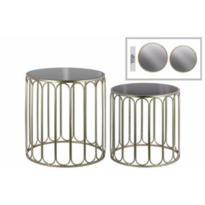 Abdera 2 Pieces Nesting Tables with Mi..