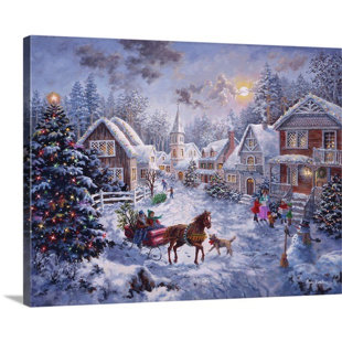 christmas art merry christmas by nicky boehme painting print on wrapped canvas - Christmas Paintings On Canvas christmas art merry christmas by nicky boehme painting print on wrapped canvas - Christmas Paintings On Canvas