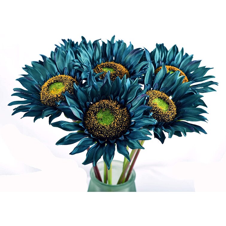 Artificial Flowers Silk Sunflowers 6pcs 16.9in Fake Sunflower DIY Wedding Party Centerpieces Decor Home Decoration