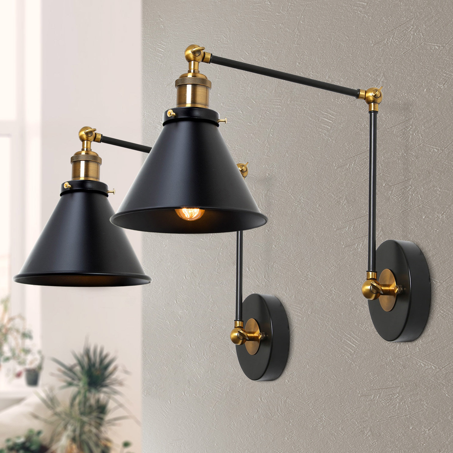 swing arm vanity lights