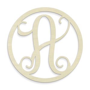 Macie Single Letter Circle Monogram Hanging Initial