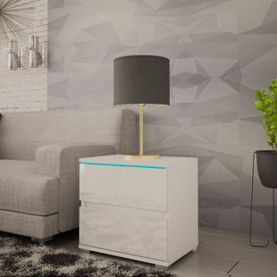 white led bedside table