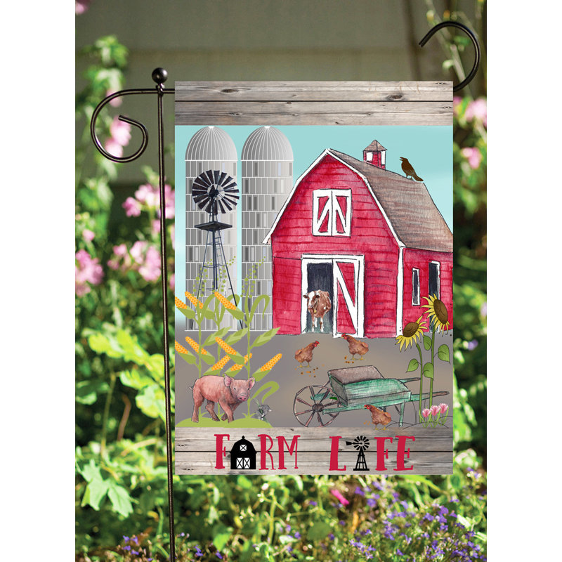 Flags Galore Decor And More Farm Life Barn 2 Sided Polyester 18 X