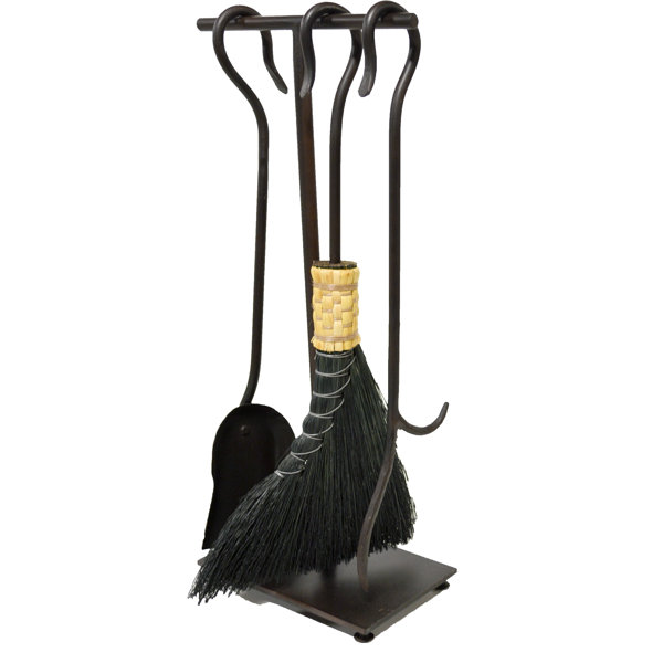 4 Piece Fireplace Tool Set by Ironhaus, Inc.