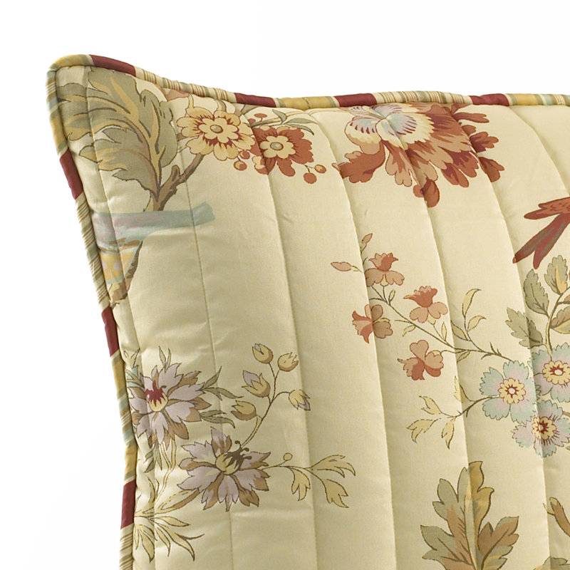 Waverly Charleston Chirp Quilted Cotton Throw Pillow & Reviews Wayfair