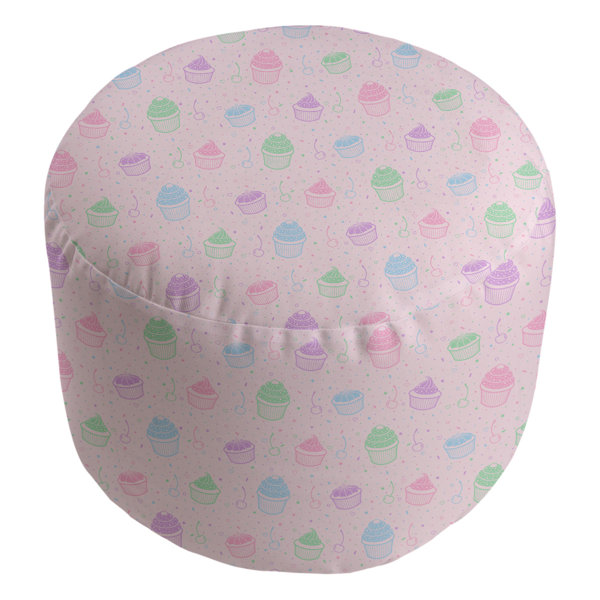 Avicia Round Insert Pastel Cupcake Pouf By Latitude Run Wonderful