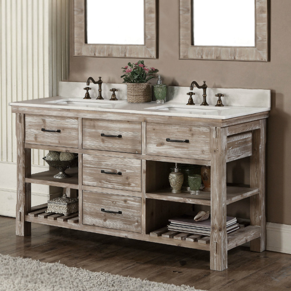 Clemmie 61 Double Bathroom Vanity Set Reviews Joss Main Clemmie 61 Double Bathroom Vanity Set