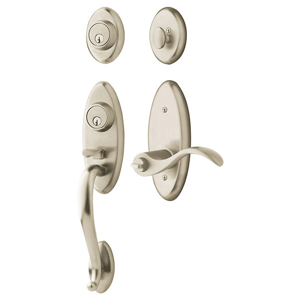 Landon Double Cylinder Handleset with Interior Lever by Baldwin