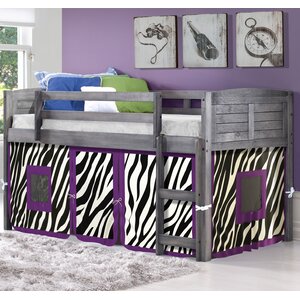 Zebra Twin Low Loft Bed