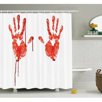 Ambesonne Bloody Splashes Of Blood Scary Shower Curtain Hooks