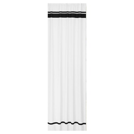 Sweet Jojo Designs Hotel Striped Semi-Sheer Rod Pocket Curtain Panels ...