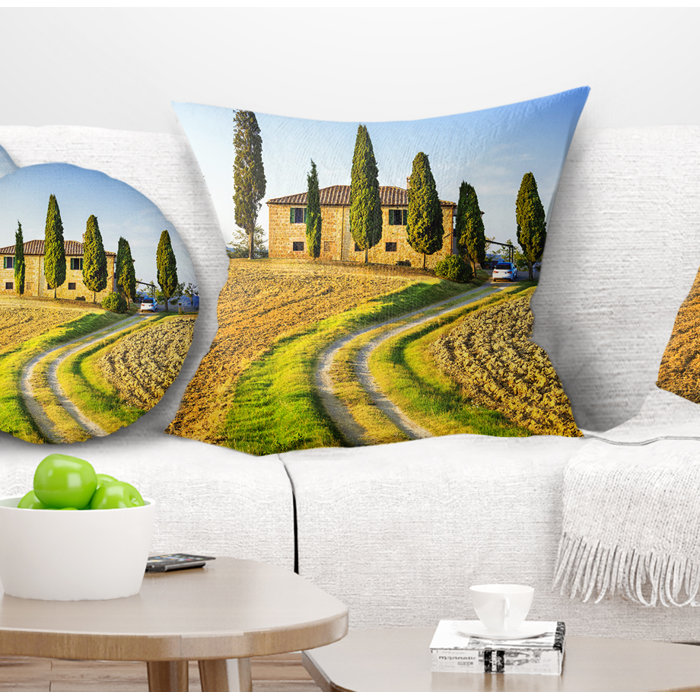 East Urban Home Landscape Printed Tuscany Scenery Italy Throw