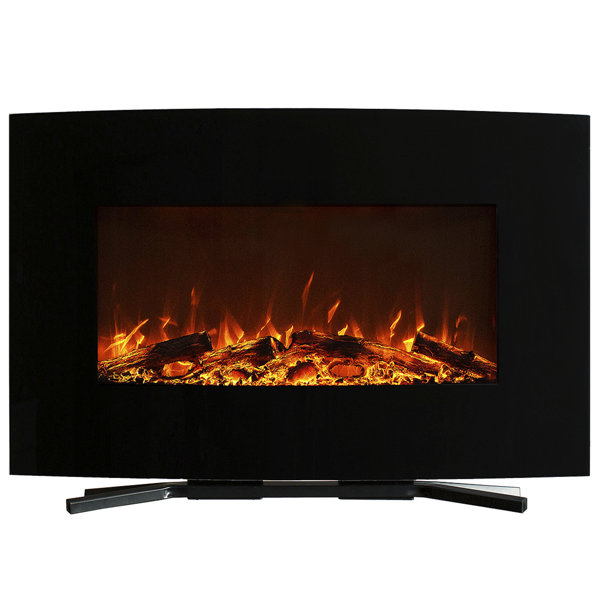 Curved Wall Mounted Electric Fireplace by Northwest