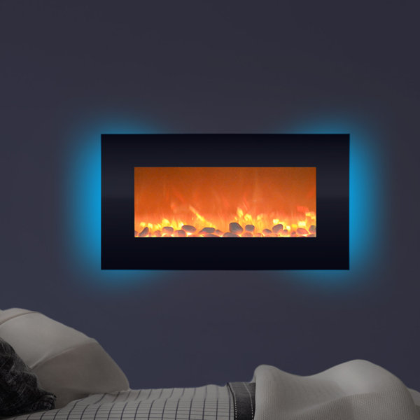 Hyler Wall Mounted Electric Fireplace by Orren Ellis