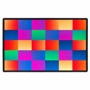 Glow Blocks Blue/Pink Area Rug