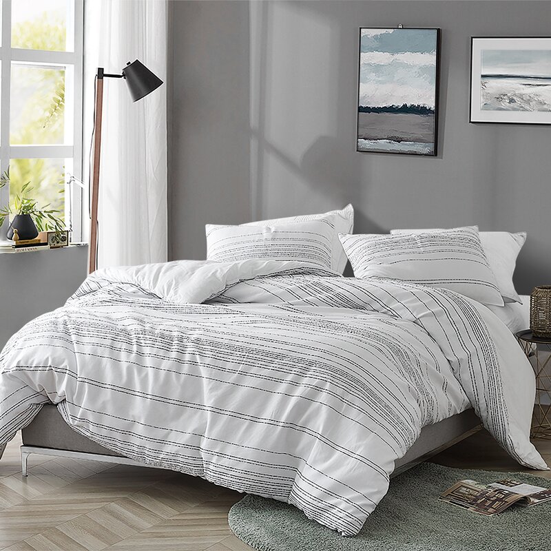 Wrought Studio Salinger Road Textured Duvet Cover Set Wayfair