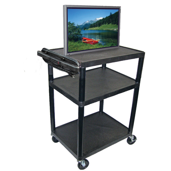 LP Carts Series High Open Shelf AV Cart by Luxor
