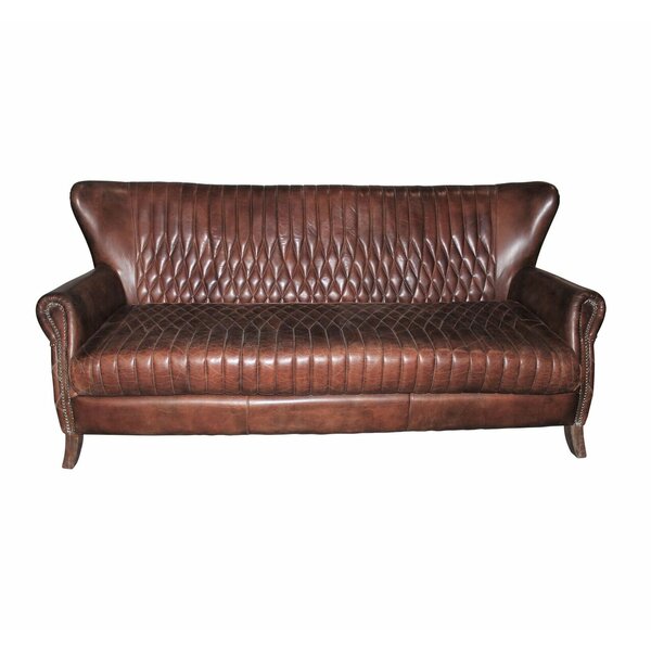 Riddell Leather Sofa By Loon Peak