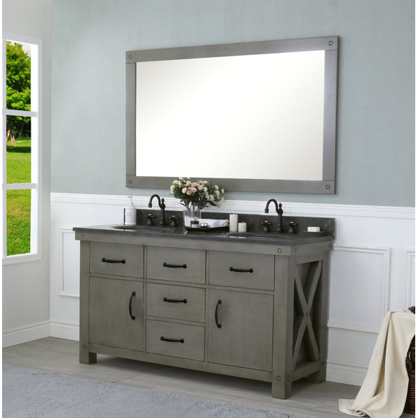 Cleora 60 Double Bathroom Vanity Set with Mirror by Williston Forge