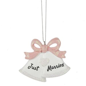 Just Married Bell Hanging Figurine