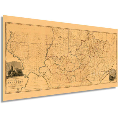 HISTORIX Vintage 1818 Kentucky State Map From Actual Survey 12X24 Inch Vintage Map Of Kentucky Wall Art Kentucky Map Poster Map Of KY Kentucky HISTORIX Vintage 1818 Kentucky State Map From Actual Survey 12X24 Inch Vintage Map Of Kentucky Wall Art Kentucky Map Poster Map Of KY Kentucky