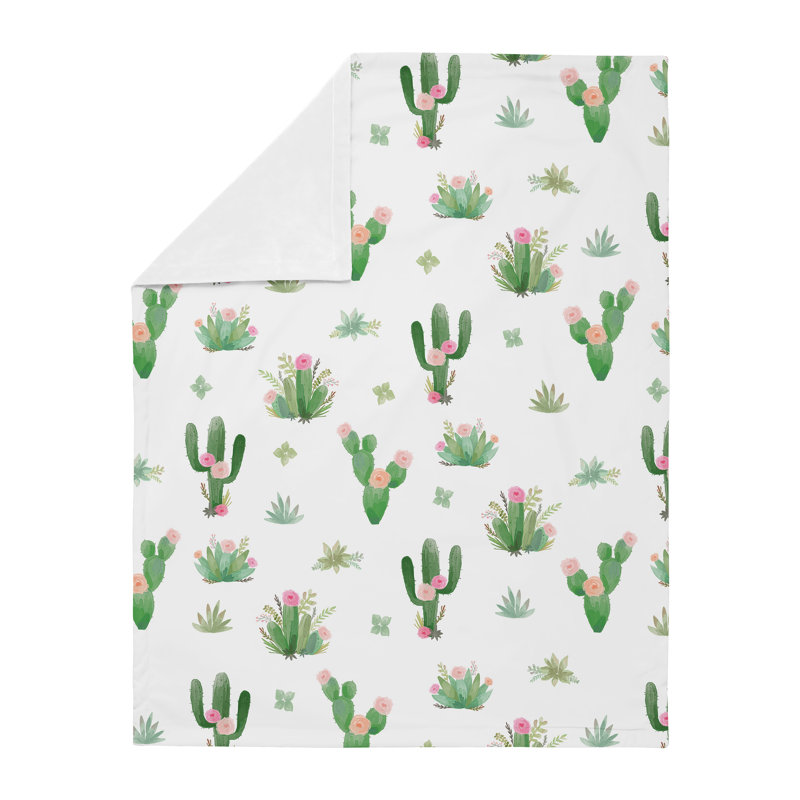 cactus minky blanket