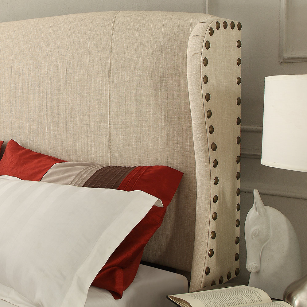 Mulhouse Furniture Chavelle Queen Upholstered Wingback Headboard
