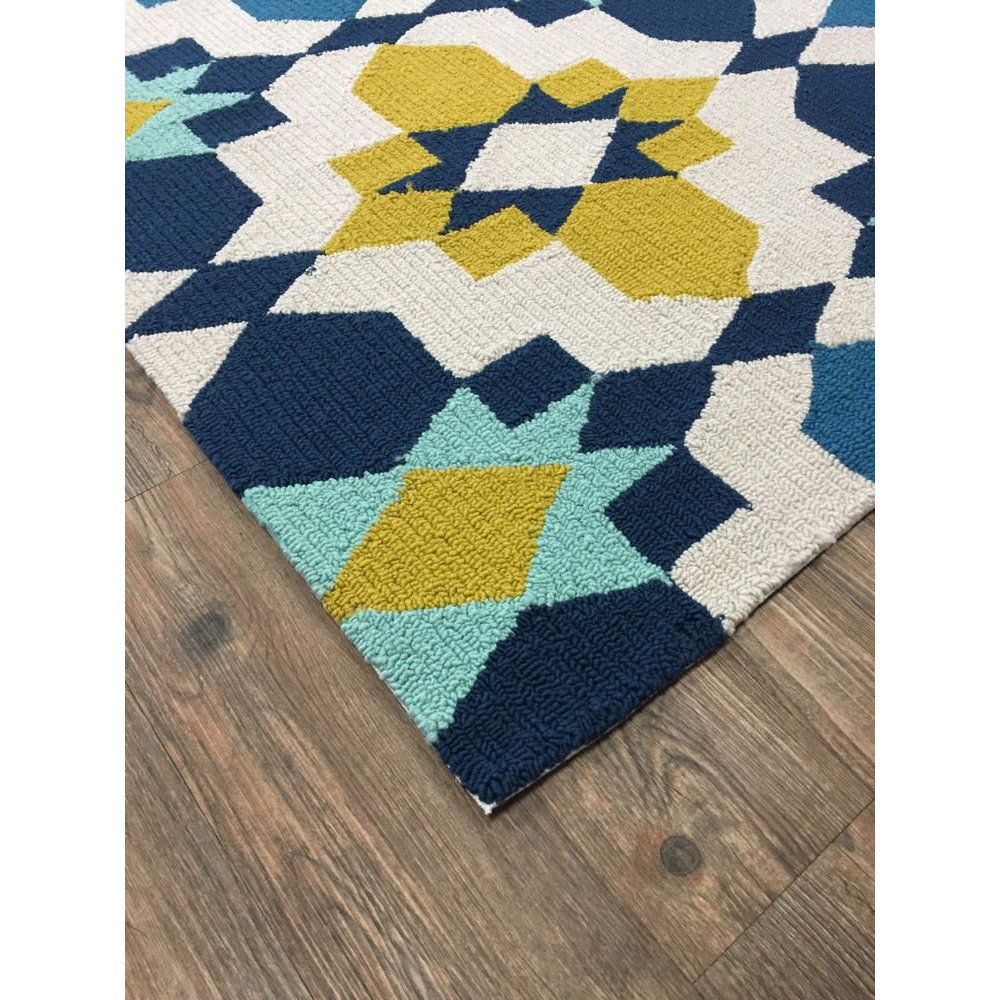 Rug Factory Plus Vivid Blue/Yellow Indoor/Outdoor Area Rug & Reviews