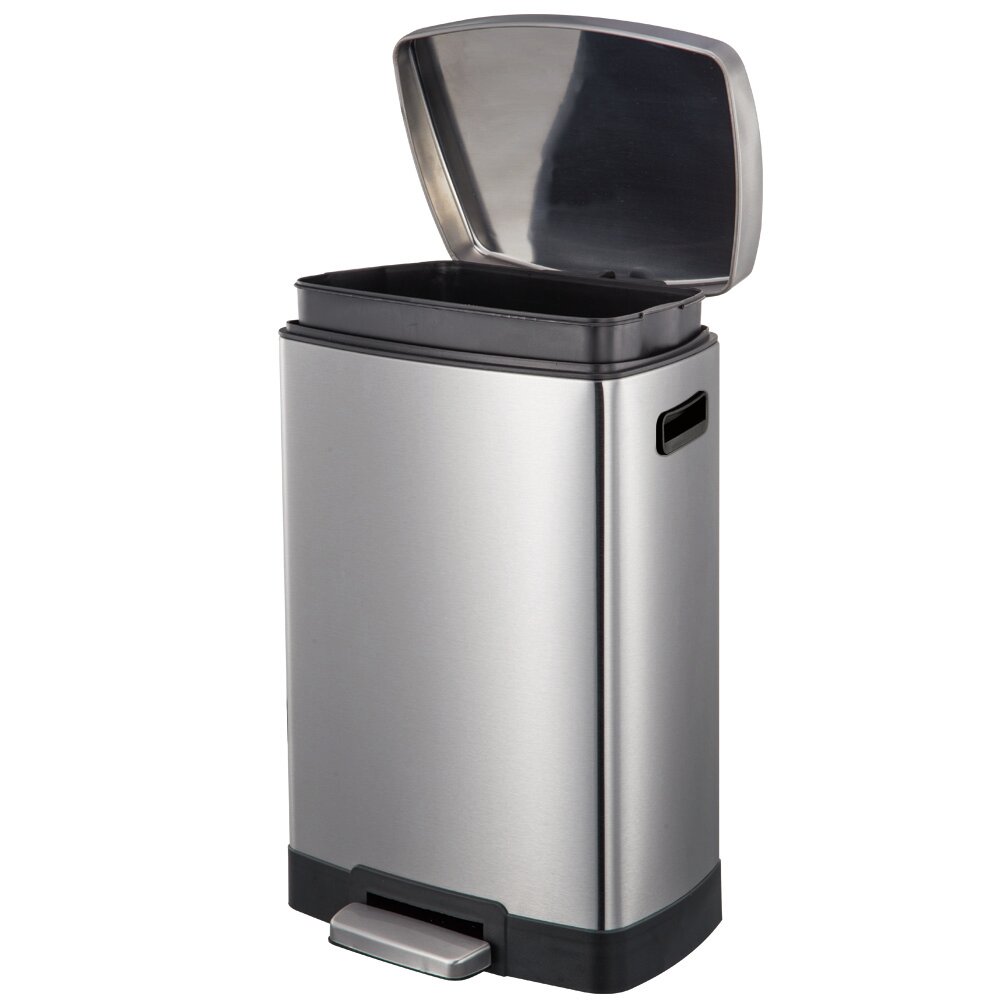 Stainless Steel 13.2 Gallon Step On Trash Can 