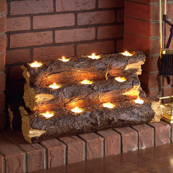 Led Fireplace Logs Wayfair