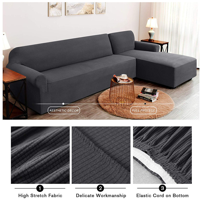 Ebern Designs L Shaped Right 2 Piece Box Cushion Sofa Slipcover