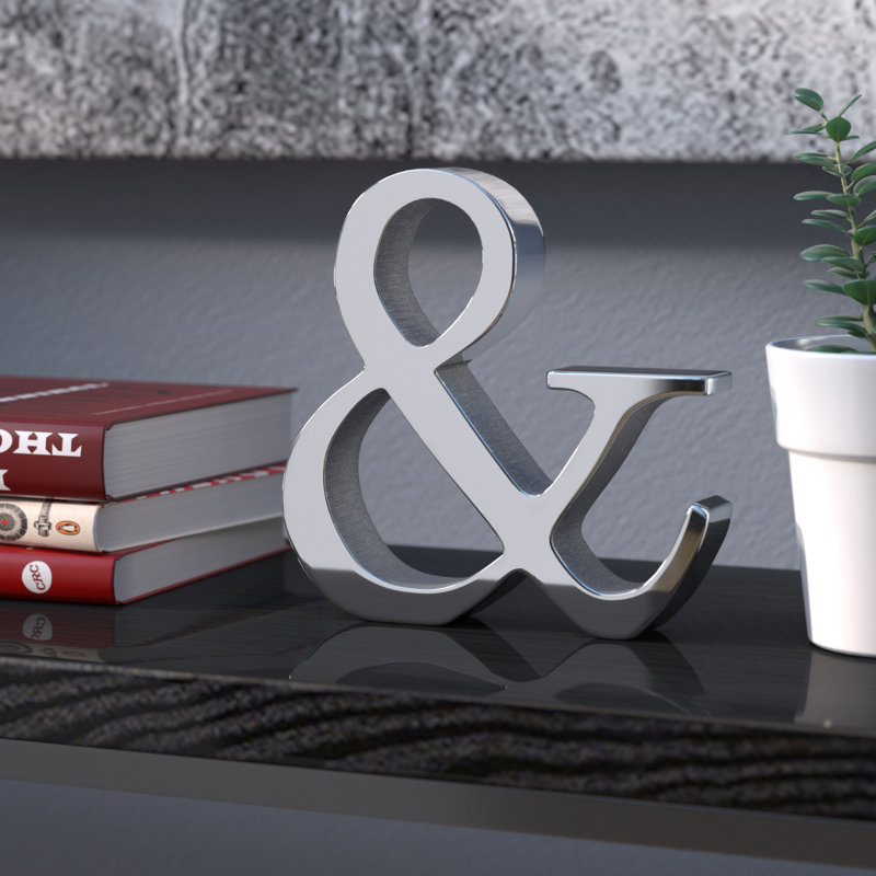 Andover Mills Lyla Silver Aluminum Letter Block Reviews Wayfair