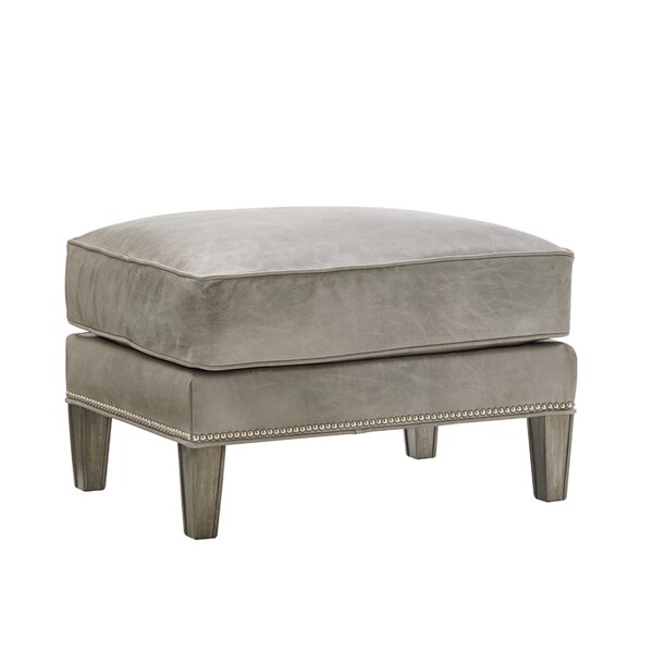 Oyster Bay Leather Ottoman By Lexington
