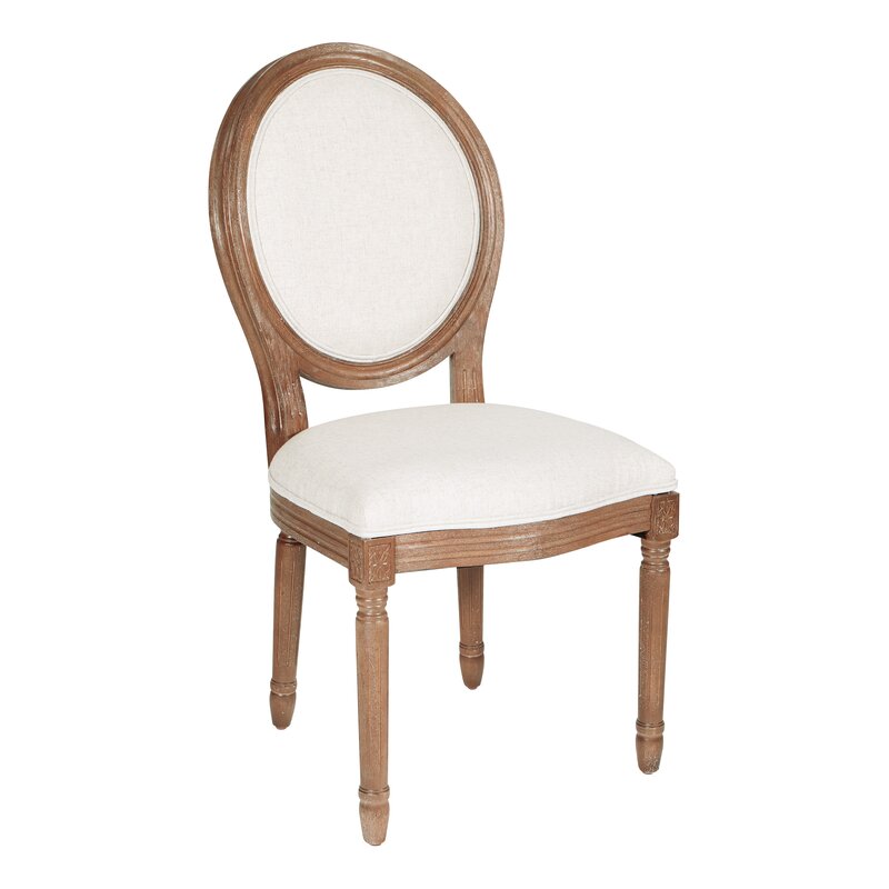 haleigh upholstered king louis back side chair