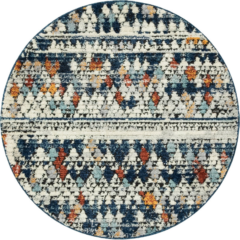 Bungalow Rose Hoder Southwestern Navy Blue/Beige Area Rug & Reviews