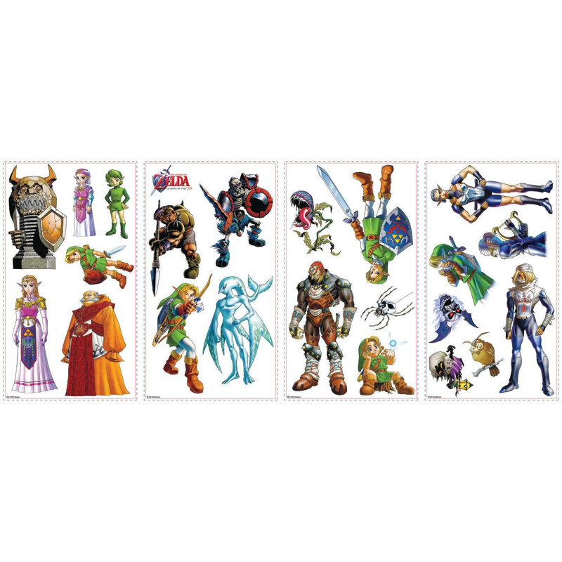 Room Mates Popular Characters 23 Piece Zelda Ocarina Of Time 3d Wall Decal Wayfair