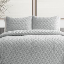 Modern Gray Silver King Quilts Coverlets Allmodern