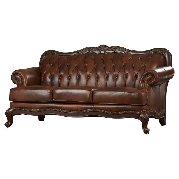 Smith Leather Sofa By Darby Home Co