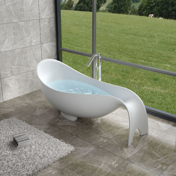 81 x 81 Freestanding Soaking Bathtub by InFurniture