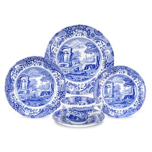 Blue Italian 5 Piece Place Setting, Service for 1