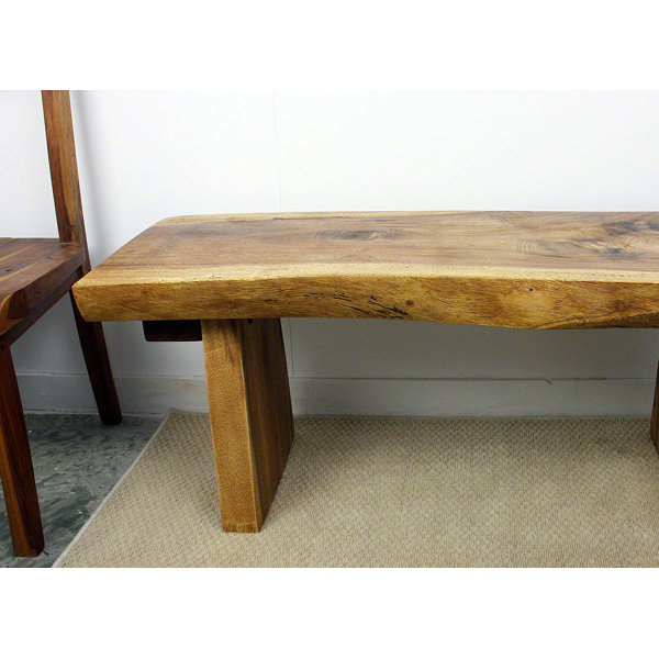 Benner Solid Wood Bench by Loon Peak Loon Peak