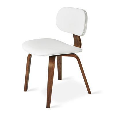 Thompson Chair Gus Modern Frame Color Walnut Upholstery White