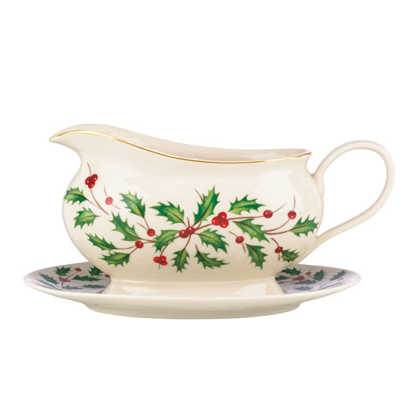 Holiday Gravy Boat with Stand by Lenox
