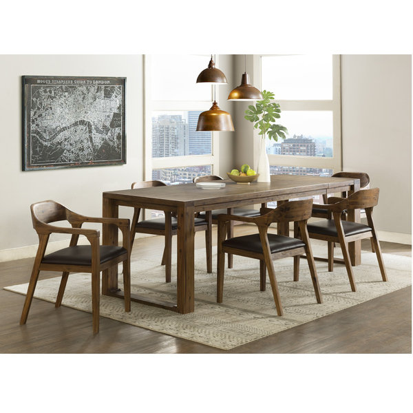 Amazing Bourgoin 7 Piece Drop Leaf Solid Wood Dining Set By Foundry Select Comparison