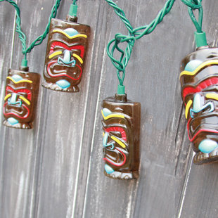 Best 10-Light 7.5 ft. Tiki Face String Lights By DEI Outdoor Lighting 10-Light 7.5 ft. Tiki Face String Lights By DEI Outdoor Lighting