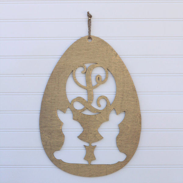 The Holiday Aisle Easter Egg Monogrammed Wall Decor Wayfair