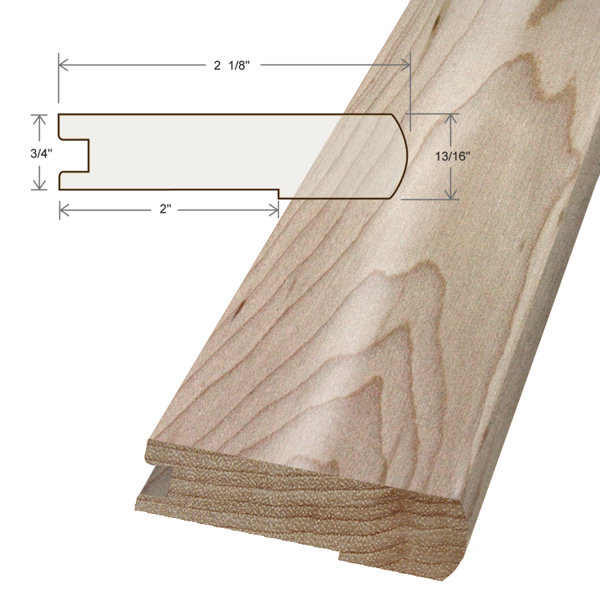 Artistic Finishes 0 745 X 3 125 X 78 Maple Stair Nose Wayfair